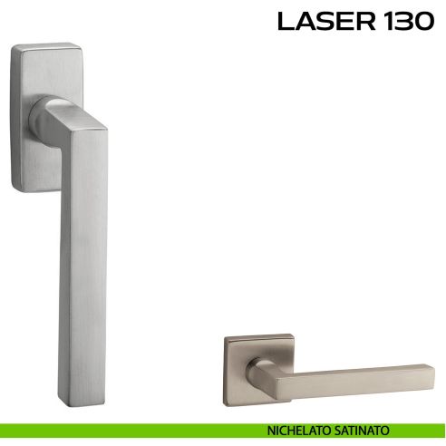 Maniglia per finestra martellina Laser 130 Reguitti nichelato satinato