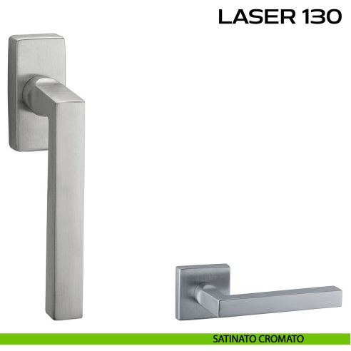 Maniglia per finestra martellina Laser 130 Reguitti satinato cromato