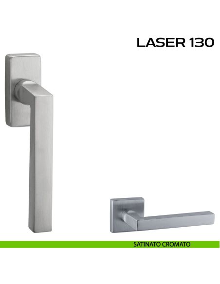 Maniglia per finestra martellina Laser 130 Reguitti satinato cromato