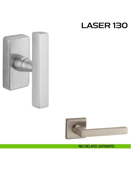 Maniglia per finestra martellina DK impugnatura a T Laser 130 Reguitti nichel