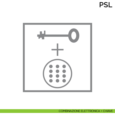 Armadio cassaforte ignifugo per custodia documenti Bordogna PSL 3 - combinazione elettronica + chiave