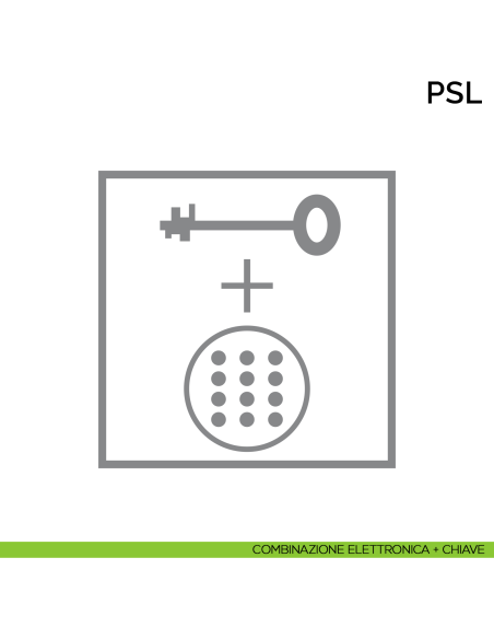 Armadio cassaforte ignifugo per custodia documenti Bordogna PSL 3 - combinazione elettronica + chiave