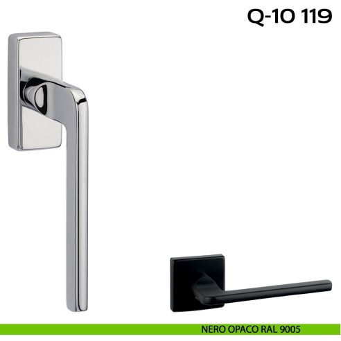 Maniglia per finestra martellina DK stretta Q-10 119 Reguitti nero