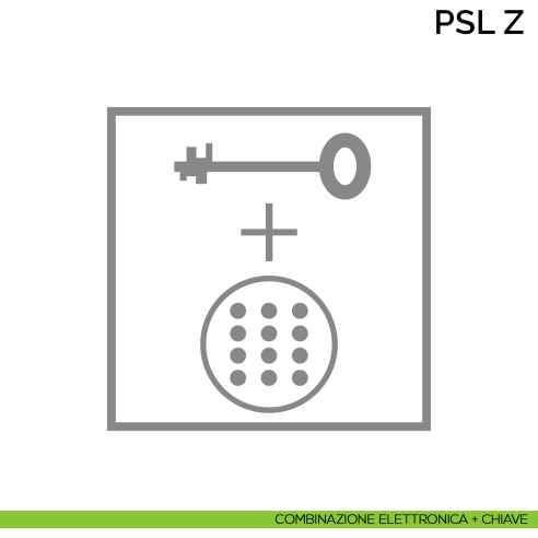 Armadio ignifugo a due battenti per custodia documenti Bordogna PSL 90 Z - combinazione elettronica + chiave
