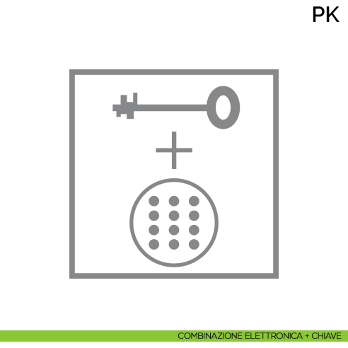 Armadio ignifugo per l'archiviazione e protezione dal fuoco di documenti Bordogna PK 410 - combinazione elettronica + chiave