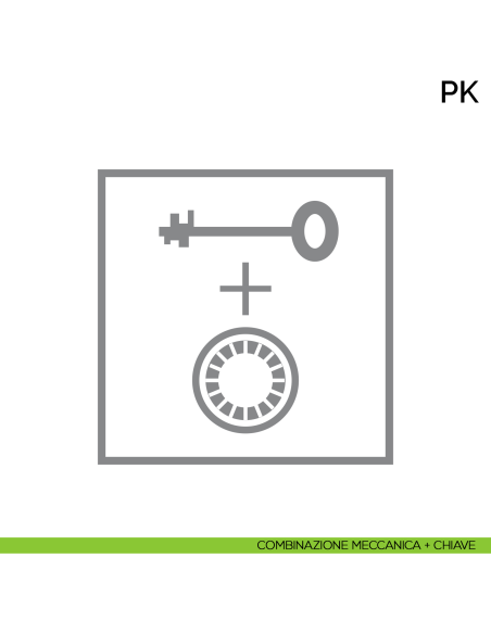 Armadio ignifugo per l'archiviazione e protezione dal fuoco di documenti Bordogna PK 410 - combinazione meccanica + chiave
