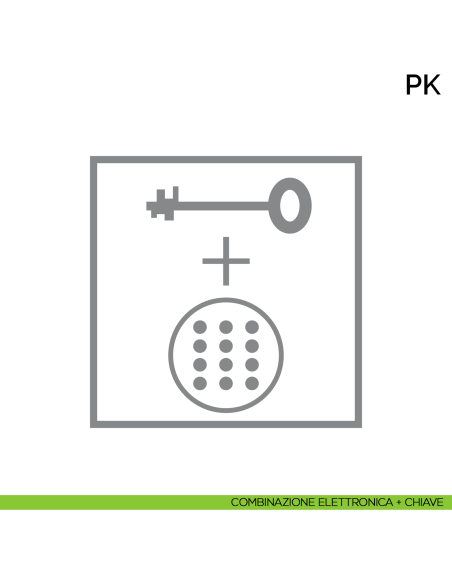 Armadio ignifugo per l'archiviazione e protezione dal fuoco di documenti Bordogna PK 490 - combinazione elettronica + chiave