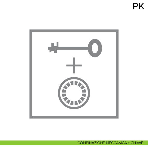 Armadio ignifugo per l'archiviazione e protezione dal fuoco di documenti Bordogna PK 490 - combinazione meccanica + chiave