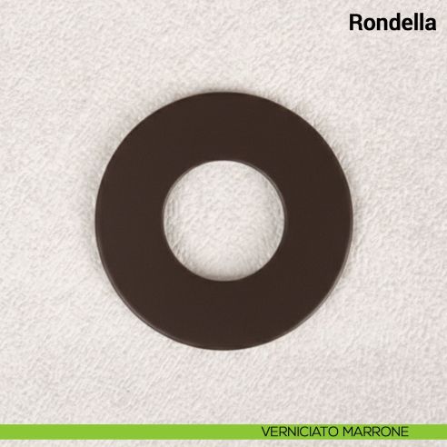 Rondella diametro 24 mm per foro maniglia fino a diametro 20 mm per maniglie Nuda Verum Italy - verniciato marrone