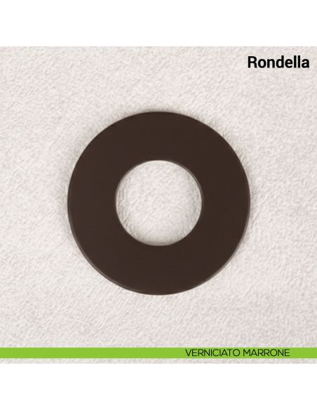 Rondella diametro 24 mm per foro maniglia fino a diametro 20 mm per maniglie Nuda Verum Italy - verniciato marrone