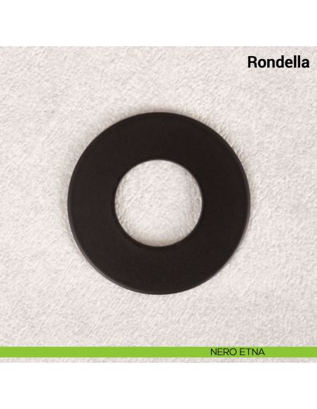 Rondella diametro 30 mm per foro maniglia fino a diametro 24 mm per maniglie Nuda Verum Italy - nero etna