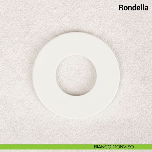 Rondella diametro 30 mm per foro maniglia fino a diametro 24 mm per maniglie Nuda Verum Italy - bianco monviso