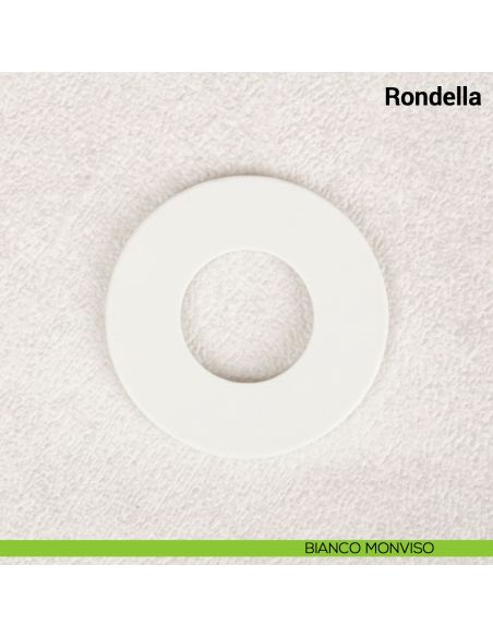 Rondella diametro 30 mm per foro maniglia fino a diametro 24 mm per maniglie Nuda Verum Italy - bianco monviso