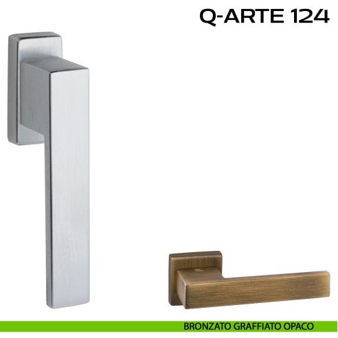 Maniglia per finestra martellina 124 Q-Arte Reguitti bronzato graffiato opaco