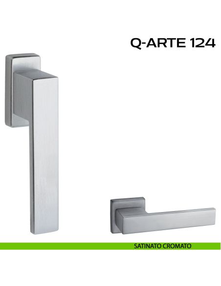 Maniglia per finestra martellina 124 Q-Arte Reguitti satinato cromato