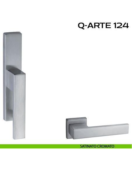 Maniglia per finestra cremonese Q-Arte 124 Reguitti satinato cromato