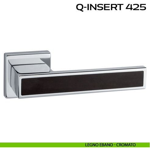 Maniglia in legno per porta Q-Insert 425 Reguitti cromo - legno ebano
