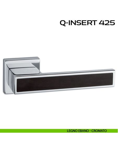 Maniglia in legno per porta Q-Insert 425 Reguitti cromo - legno ebano