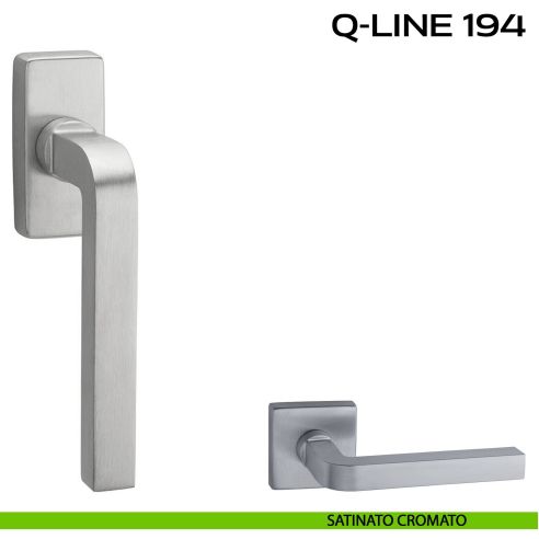 Maniglia per finestra martellina Q-Line 194 Reguitti cromato satinato