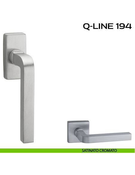 Maniglia per finestra martellina Q-Line 194 Reguitti cromato satinato
