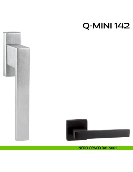 Maniglia per finestra martellina DK stretta Q-Mini 142 Reguitti nero