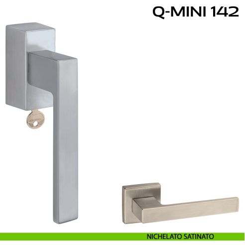 Maniglia per finestra martellina DK con chiave Q-Mini 142 Reguitti nichel