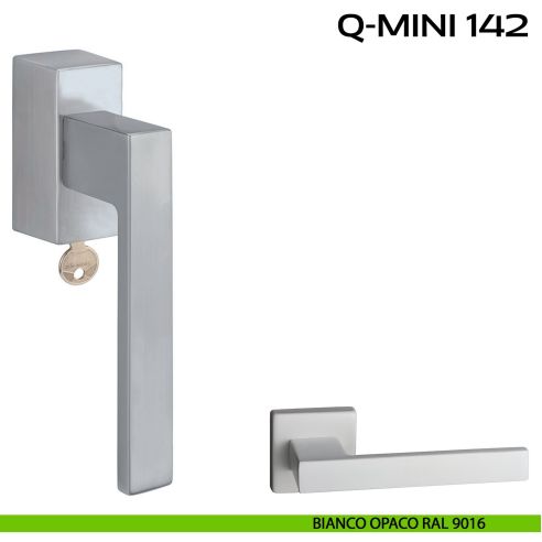 Maniglia per finestra martellina DK con chiave Q-Mini 142 Reguitti bianco