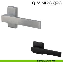 Maniglia ribassata per porta Q-Mini26 Q26 Reguitti con rosetta rettangolare 2