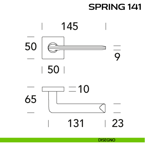 Maniglia per porta Spring 141 Q. Reguitti disegno