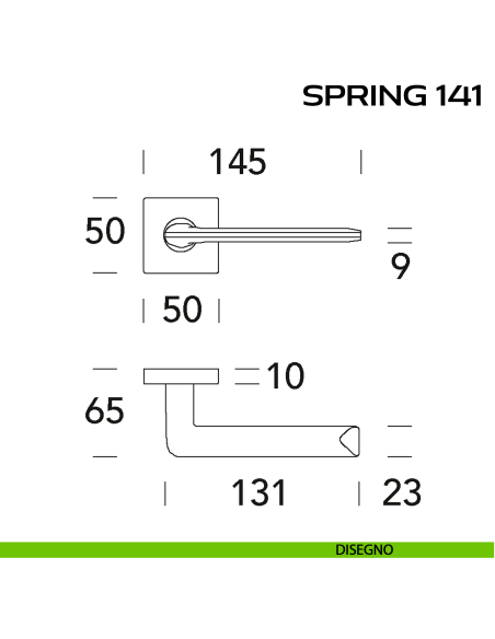 Maniglia per porta Spring 141 Q. Reguitti disegno