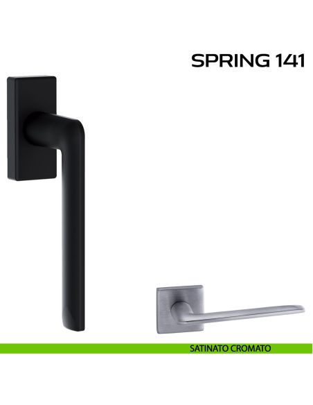Maniglia per finestra martellina Spring 141 Q. Reguitti satinato cromato