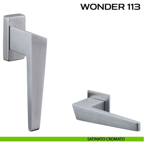 Maniglia per finestra martellina Wonder 113 Reguitti satinato cromato