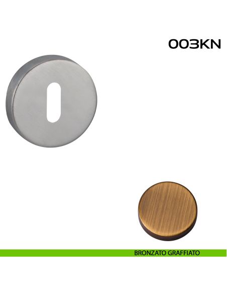 Bocchetta foro chiave tonda 003 Reguitti bronzato graffiato