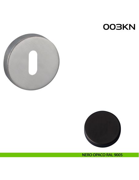 Bocchetta foro chiave tonda 003 Reguitti nero opaco ral 9005