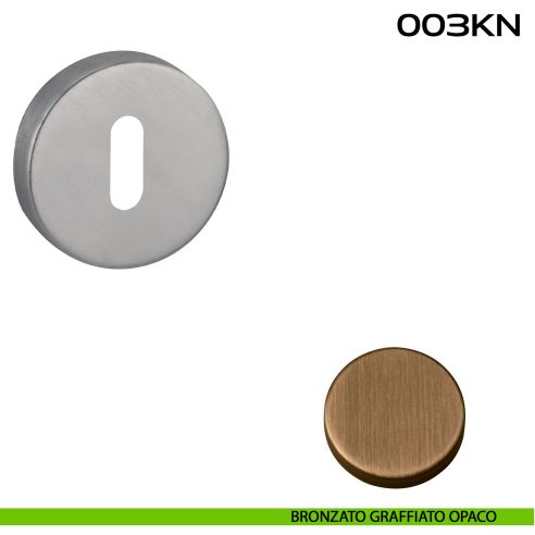 Bocchetta foro chiave tonda 003 Reguitti bronzato graffiato