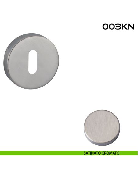 Bocchetta foro chiave tonda 003 Reguitti satinato cromato