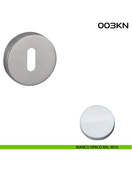 Bocchetta foro chiave tonda 003 Reguitti bianco opaco ral 9016