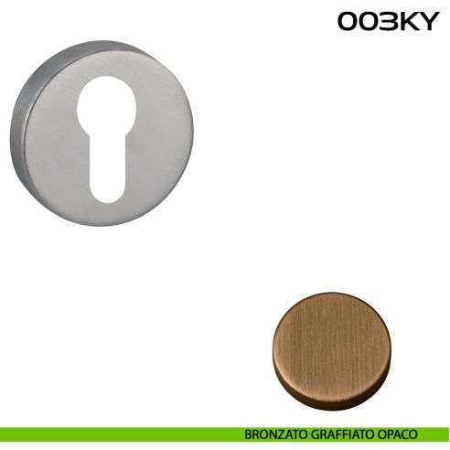 Bocchetta foro yale tonda 003 Reguitti bronzato graffiato