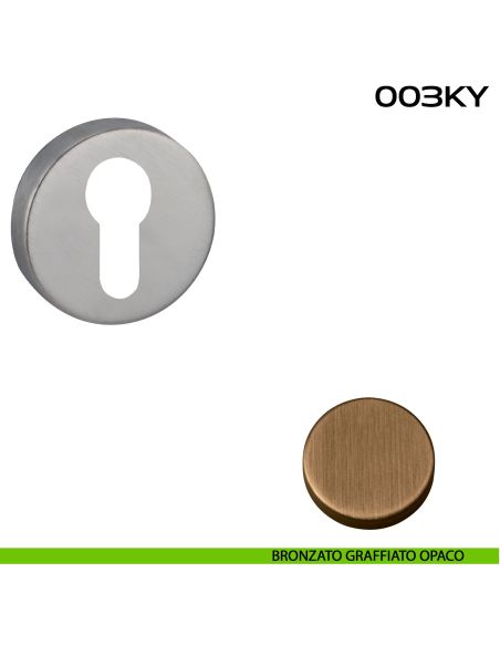 Bocchetta foro yale tonda 003 Reguitti bronzato graffiato