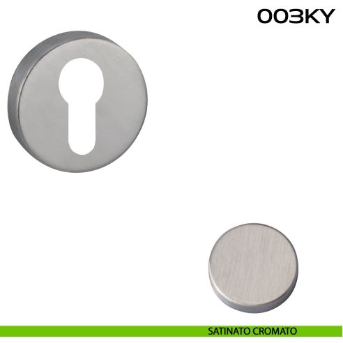 Bocchetta foro yale tonda 003 Reguitti satinato cromato