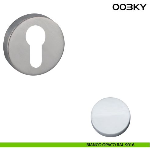 Bocchetta foro yale tonda 003 Reguitti bianco opaco ral 9016