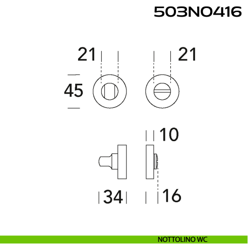 Nottolino WC tondo 503 Reguitti disegno