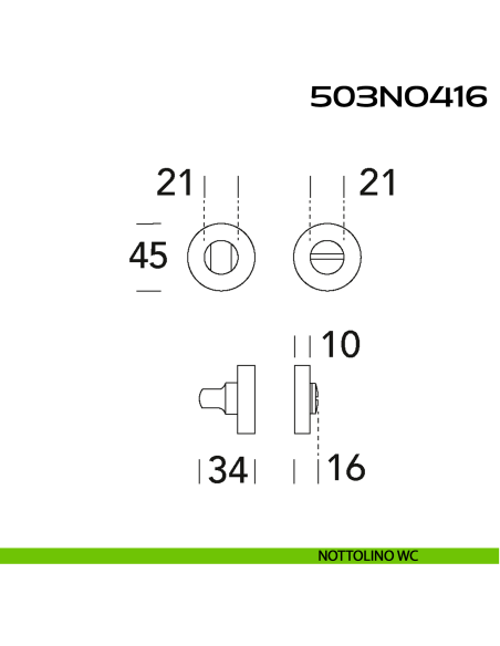 Nottolino WC tondo 503 Reguitti disegno