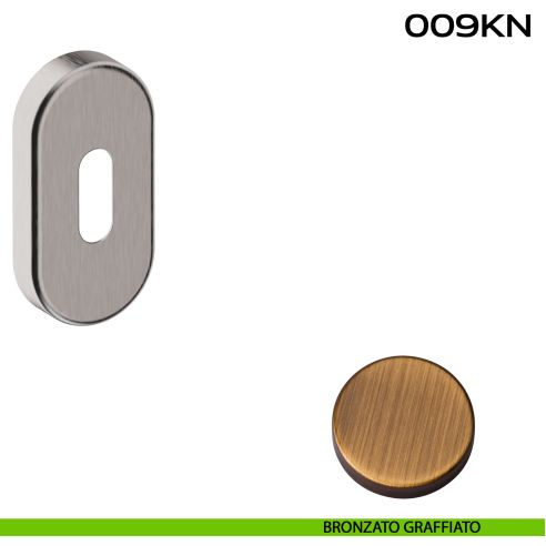 Bocchetta foro chiave ovale 009 Reguitti bronzato graffiato