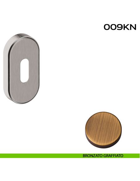 Bocchetta foro chiave ovale 009 Reguitti bronzato graffiato