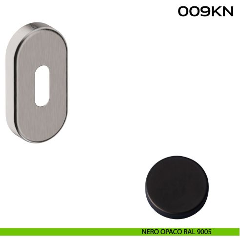 Bocchetta foro chiave ovale 009 Reguitti nero opaco ral 9005