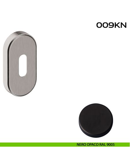 Bocchetta foro chiave ovale 009 Reguitti nero opaco ral 9005