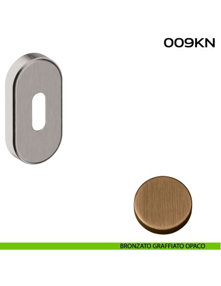 Bocchetta foro chiave ovale 009 Reguitti bronzato graffiato