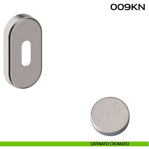 Bocchetta foro chiave ovale 009 Reguitti satinato cromato