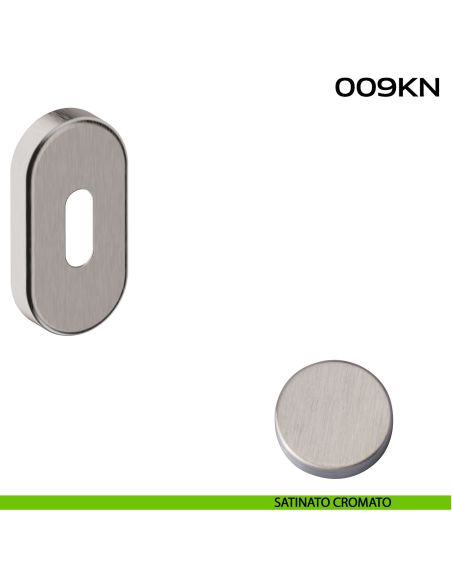 Bocchetta foro chiave ovale 009 Reguitti satinato cromato
